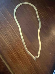 14k Yellow Gold 18 Inch Herringbone Chain