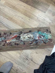 Abstract Textured Painting on Board
