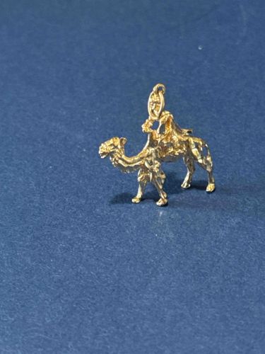 Gold Camel and Rider Charm/Pendant
