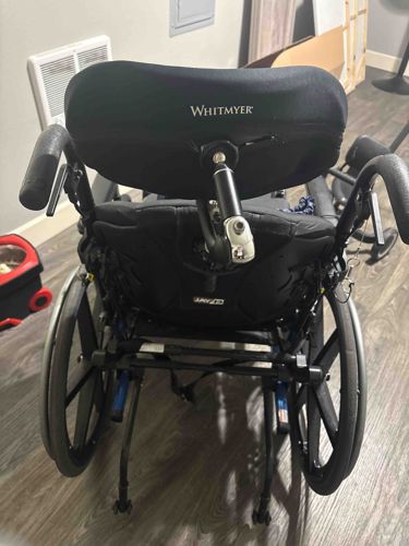 Sunrise Medical Quickie Manual Wheelchair with Jay J3 Backrest and Whitmyer Headrest
