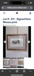 Signed Kom Moose Print