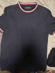 Tommy Hilfiger Men's Striped Rib Collar T-Shirt