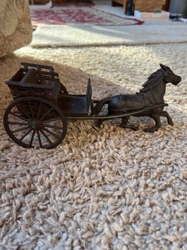 Cast Iron Horse and Buggy Figurine