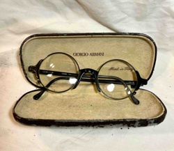 Giorgio Armani Vintage Round Wire-Rimmed Eyeglasses with Original Case