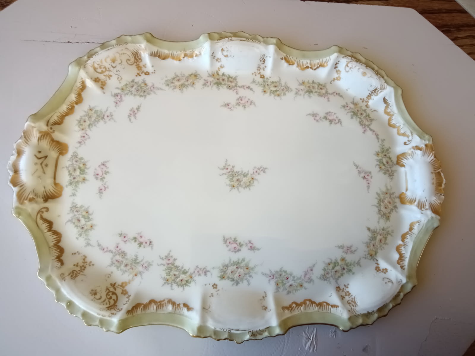 Submitted photo of Porcelain Serving Tray, attributed to Elite Limoges (not authenticated)
