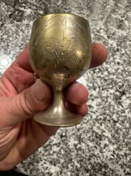 Etched Brass Miniature Goblet