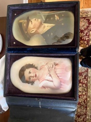 Cased Hand-Colored Photographs on Opaline Glass