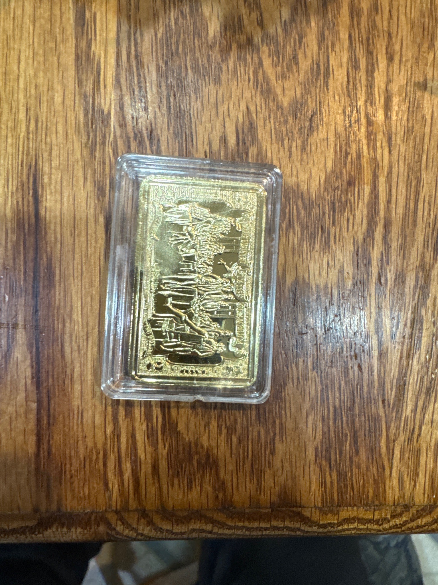 Submitted photo of Gold bullion bar (unverified)