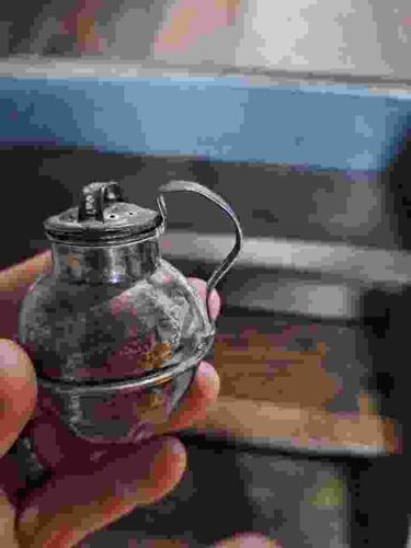 Miniature Silver Baluster-Form Salt Shaker