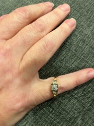 Three-Stone Diamond and Gold Ring