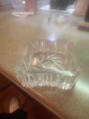 Clear Pressed Glass Ashtray