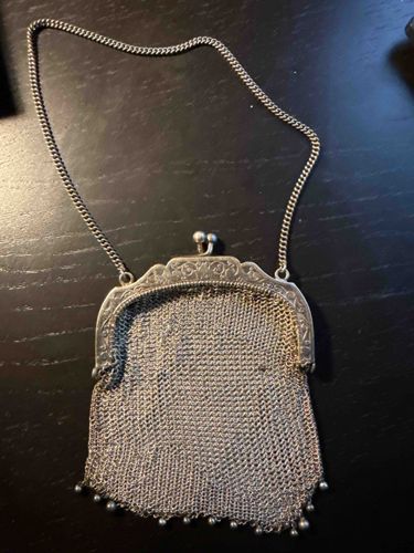 Antique Silver Mesh Purse/Coin Purse