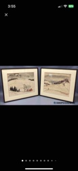 Pair of Mid-Century Watercolor Landscapes by Geruig