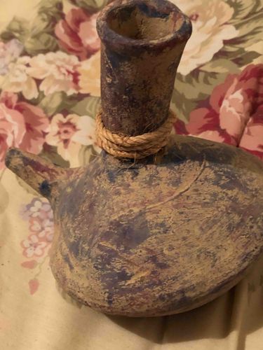 Rustic Handled Pottery Vessel