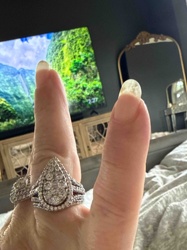 Diamond Cluster Pear-Shaped Ring