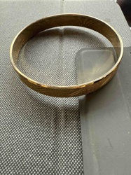 Etched Gold-Tone Bangle Bracelet