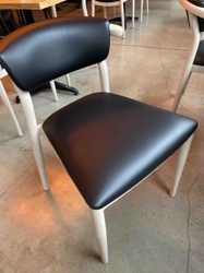 Modern Dining/Side Chair with Black Upholstery