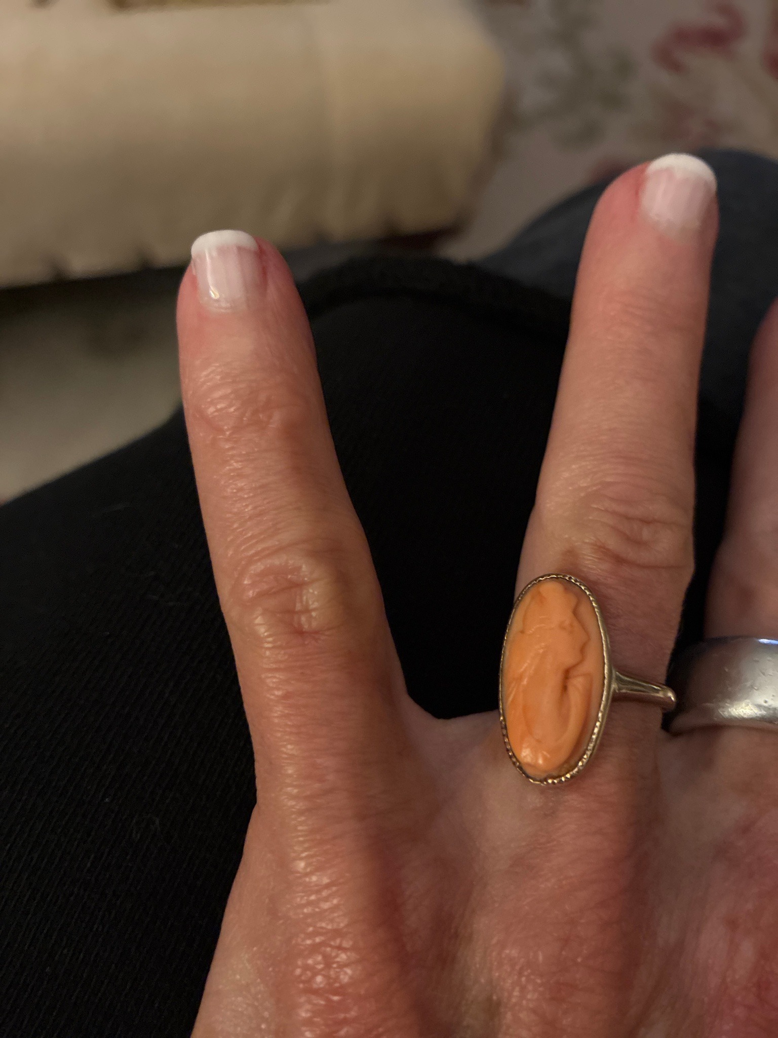 Submitted photo of Carved Coral Cameo Ring