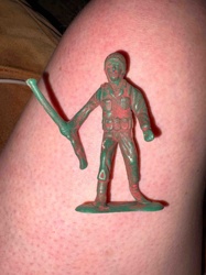Vintage Green Army Man Toy Figure