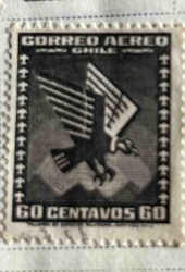 Chile 1934 Airmail 60 Centavos Stamp