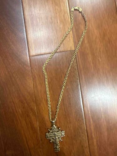 14kt Yellow Gold Eastern Orthodox Crucifix Necklace