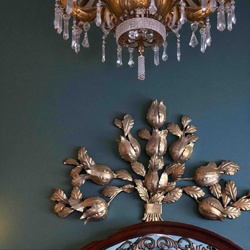 Gilded Botanical Wall Sconce / Wall Decor