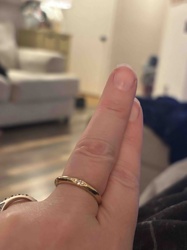 Gold Band with Three Small Diamonds