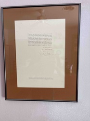 Framed E. L. Doctorow Signed Literary Excerpt