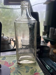 Clear Square Flask Bottle (D 1230 Type)
