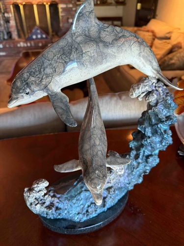 Wyland Limited Edition Dolphin Bronze Sculpture