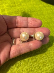 Faux Pearl Stud Earrings
