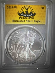 2019-W Burnished American Silver Eagle PCGS SP70