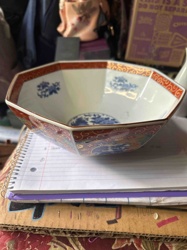 Japanese Imari-Style Octagonal Serving Bowl