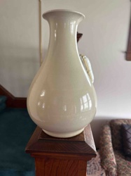 Glazed Ceramic Vase with Crackle Finish