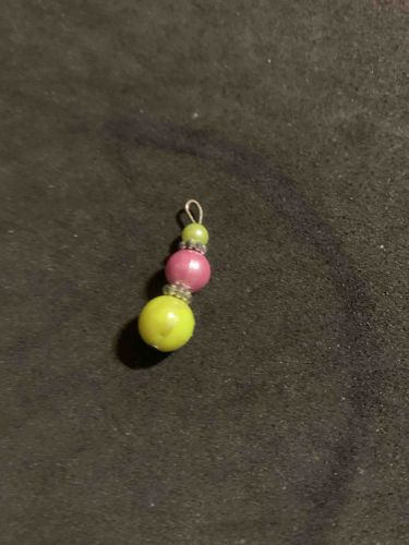 Handmade Plastic Bead Drop Pendant