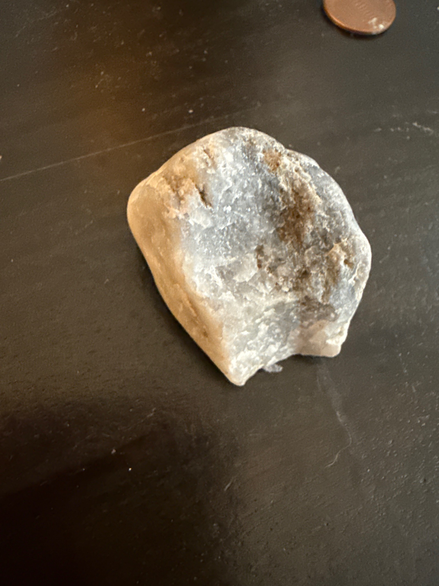 Submitted photo of Tumbled quartz mineral specimen