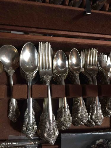 Wallace Ornate Silver Flatware Set