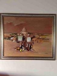 Painting by Iraqi Artist Al Chakuli depicting an Iraqi Landscape