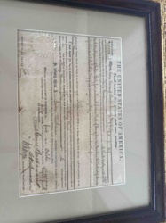 Presidential Land Grant Document signed by James Buchanan