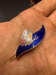 Cloisonne Butterfly Hair Clip
