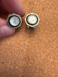 Octagonal Mother-of-Pearl Cufflinks