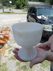 Milk Glass Footed Bowl / Compote