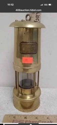 Vintage Brass Mining Safety Lamp 'CUMBERLAND'