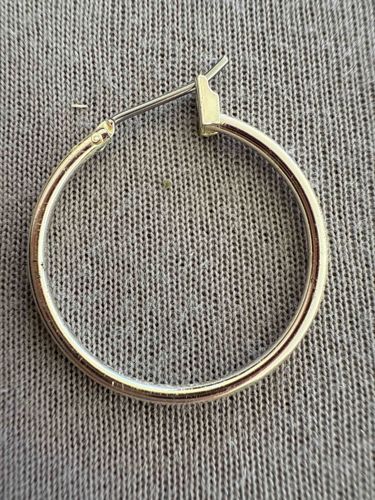 Silver-Tone Hoop Earring