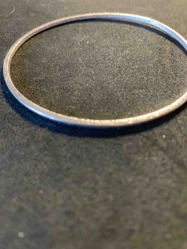 Slim Textured Metallic Bangle Bracelet