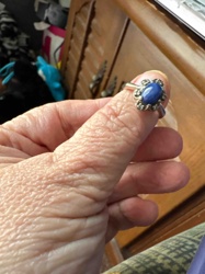 Vintage Star Sapphire and Diamond Halo Ring