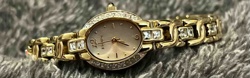 Elgin EG125n Gold-Tone Oval Rhinestone Ladies' Wristwatch