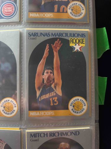 1989-90 NBA Hoops Sarunas Marciulionis Rookie Trading Card #159