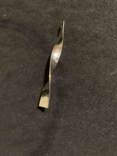 Twisted Tapered Silver Brooch