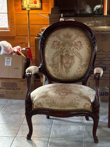 Upholstered Rococo Revival Armchair